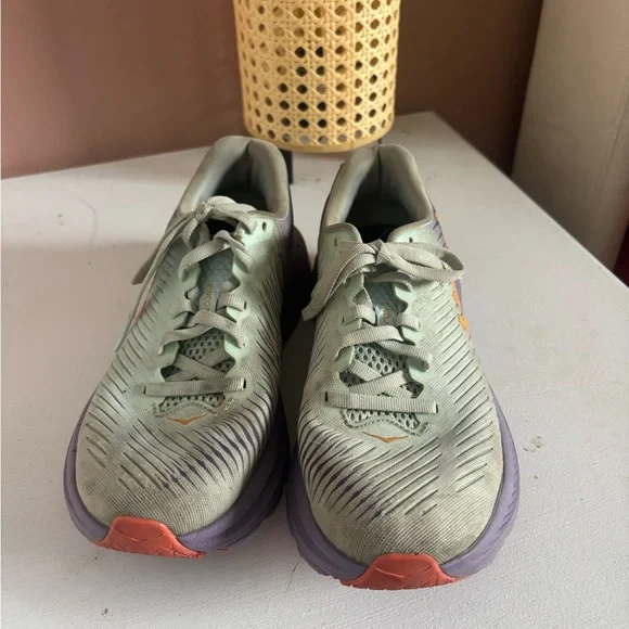 Hoka Running Shoes in Purple and Orange - Picture 3 of 5